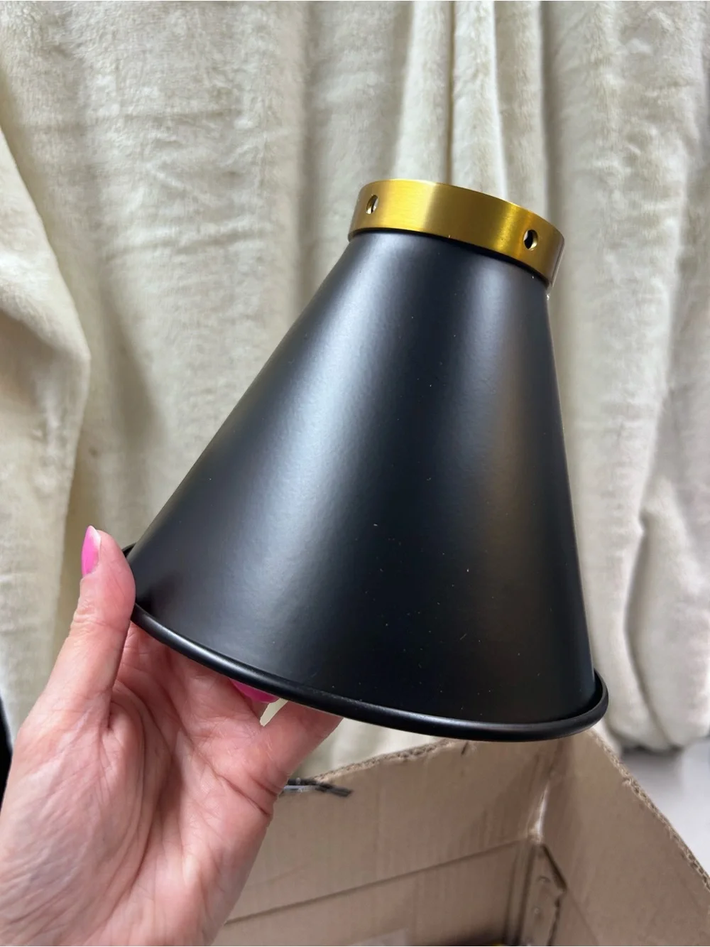 Pottery Barn Chrissy Metal Adjustable Sconce Midnight Black Brass Finish Light